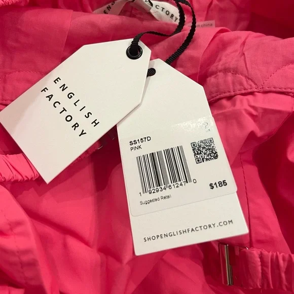 English Factory Scallop Tiered Maxi Dress Size Medium Pink NEW With Tags 185.00 - Picture 10 of 11